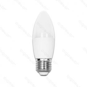 Obrázok pre LED žiarovka E27 7W/490lm , svieca C37 , Teplá biela