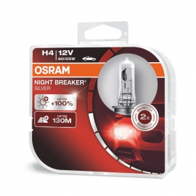 Obrázok pre OSRAM Halogénová Autožiarovka H4 NIGHT BREAKER SILVER DUO O64193NBS-HCB , 12V , 60/55W + 100% svietivosti