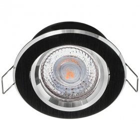 Obrázok pre Stropné bodové podhľadové svietidlo ATENA nastaviteľné (brúsené striebro strieborno-čierna)