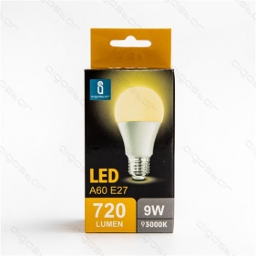 Obrázok pre LED žiarovka E27 9W/720lm , klasik A60 , BOX , Teplá biela
