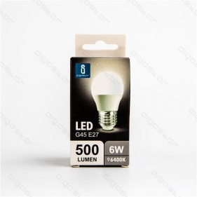 Obrázok pre LED žiarovka E27 6W/500lm , glóbus G45 , BOX , Studená biela