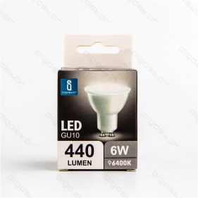 Obrázok pre LED žiarovka GU10 6W/480lm , BOX , Studená biela