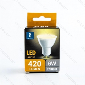 Obrázok pre LED žiarovka GU10 6W/420lm , BOX , Teplá biela