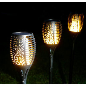 Obrázok pre Solárna LED fakľa záhradná lampa živý plameň s tromi modmi svietenia