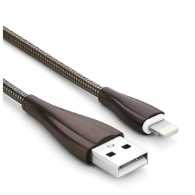 Obrázok pre Vysokorýchlostný flexibilný nabíjací dátový kábel VONK USB 2.0/iPhone , 1.0M . 2,4A