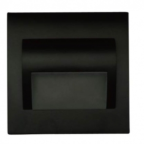 Obrázok pre Schodové svietidlo štvorcové BERYL - čierne , 1,5W , 12V , neutrálna