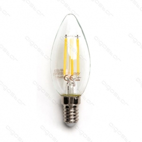 Obrázok pre LED žiarovka E14 4W/470lm , svieca LED vlákno , Teplá biela