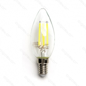 Obrázok pre LED žiarovka E14 4W/470lm , svieca LED vlákno , Studená biela