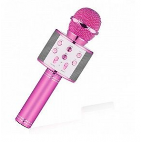 Obrázok pre Multifunkčný bezdrôtový Wireless Karaoke mikrofón, reproduktor / Speaker ružový