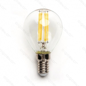 Obrázok pre LED žiarovka E14 4W/470lm , glóbus G45 LED vlákno , Teplá biela