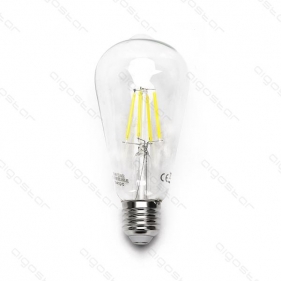 Obrázok pre LED žiarovka E27 8W/1050lm , ST64 LED vlákno , Studená biela
