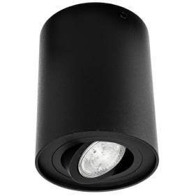 Obrázok pre Stropné bodové prisadené svietidlo ALASKA 1xGU10 valcové (čierna pieskovaná)