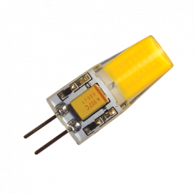 Obrázok pre LED žiarovka G4 2,1W/190lm , COB , 12V AC/DC , Teplá - silikón