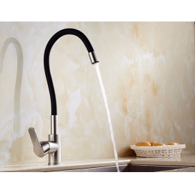 Obrázok pre Vodovodná batéria umývadlová , páková s flexibilnou hadicou, Čierna