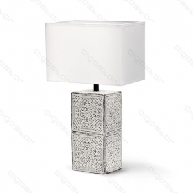 Obrázok pre Stolná lampa keramická 09 Biela/Sivá , E14 