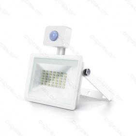 Obrázok pre LED reflektor biely 30W/2700lm , so senzorom , Neutrálna biela
