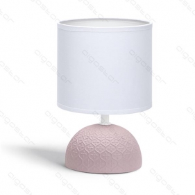 Obrázok pre Stolná lampa keramická 02 Bielo-Ružová , E14 