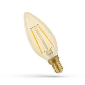 Obrázok pre LED žiarovka E14 5W/500lm , svieca LED vlákno , Teplá biela