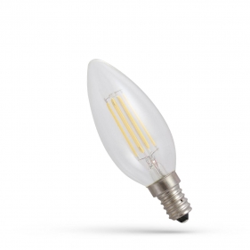 Obrázok pre LED žiarovka E14 6W/850lm , svieca LED vlákno , Teplá biela
