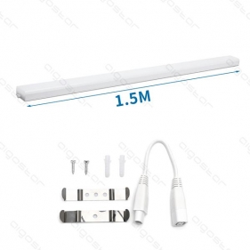 Obrázok pre LED prisadené trubicové svietidlo 30W/3000lm , 1480x70mm , IP20 IK08 , Neutrálna biela s prívodným káblom a vidlicou