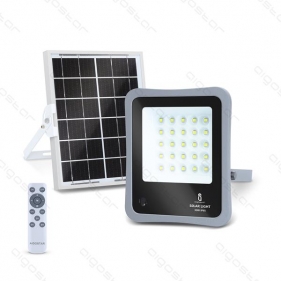 Obrázok pre LED Reflektor 30W/400lm IP65 Studená biela so solárnym panelom a diaľkovým ovládaním