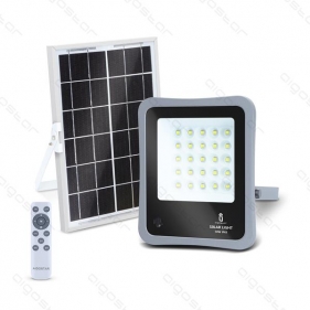 Obrázok pre LED Reflektor 50W/500lm IP65 Studená biela so solárnym panelom a diaľkovým ovládaním