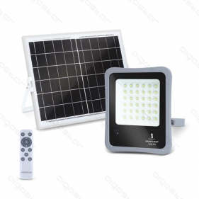 Obrázok pre LED Reflektor 100W/1200lm IP65 Studená biela so solárnym panelom a diaľkovým ovládaním