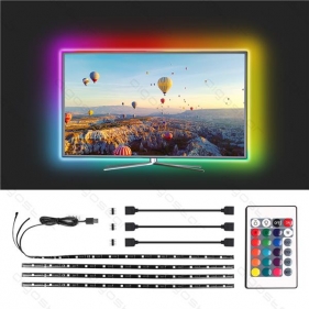 Obrázok pre RGB LED osvetlenie TV 4x0,5m na USB s diaľkovým ovládaním