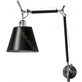 Obrázok pre Lampa PAOLA E27 fi:230mm l:360+250mm čierná