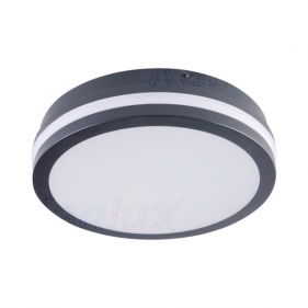 Obrázok pre Kanlux Vodeodolný LED Ceiling kruhový čierny BENO 18W/1400lm , 220mm , IP54 , s mikrovlným senzorom , Neutrálna biela