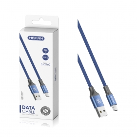 Obrázok pre Nabíjací dátový kábel SJ-2160 USB/Type-C, 1.0M, 2A, Modro-čierny