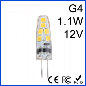 Obrázok pre LED žiarovka G4 1,1W/150lm , 12SMD , Studená biela