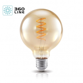 Obrázok pre LED žiarovka Vintage Amber E27 4W/300lm , G95 XLED , Teplá biela