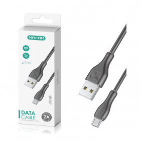 Obrázok pre Nabíjací dátový kábel SJ-1100 USB/MicroUSB, 1.0M, 2A, Čierny