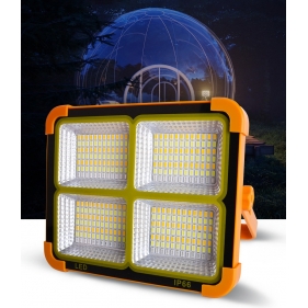 Obrázok pre Solárny LED prenosný nabíjateľný reflektor IP66 , CCT