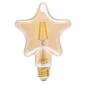 Obrázok pre LED žiarovka E27 4W/320lm , Hviezda LED vlákno AMBER , Teplá biela