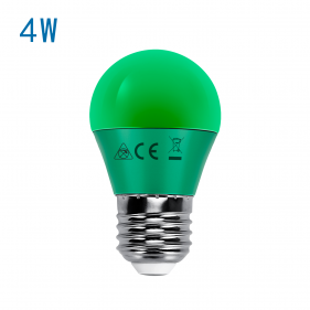 Obrázok pre LED žiarovka E27 4W , glóbus G45 , Zelená