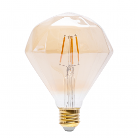 Obrázok pre LED žiarovka E27 4W/320lm , Diamond LED vlákno AMBER , Teplá biela