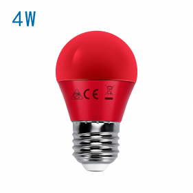 Obrázok pre LED žiarovka E27 4W , glóbus G45 , Červená