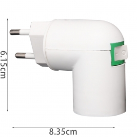Obrázok pre adaptér EU - E14 , zástrčka - objímka E14 s vypínačom
