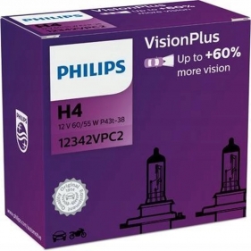 Obrázok pre Philips Halogénová Autožiarovka VisionPlus H4 , 12V , 60/55W