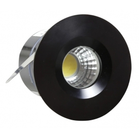 Obrázok pre Led Bodové kruhové svietidlo Spotlight čierne pevné 3W/240lm, 48mm, Studená biela