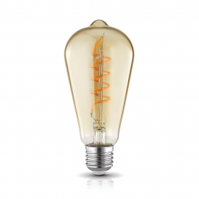 Obrázok pre LED žiarovka Vintage Amber E27 4W/300lm , ST64 XLED , Teplá biela