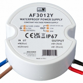 Obrázok pre MW Power Vodeodolný napájací zdroj pre LED pásy do krabice 12V/30W DC IP67