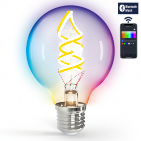 Obrázok pre SMART Led žiarovka E27 4,9W/470lm , glóbus G95 LED vlákno , RGB+CCT 
