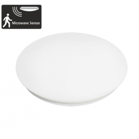 Obrázok pre Vodeodolný Led Ceiling kruhový biely 18W/1820lm 280mm , IP44 , s mikrovlnným senzorom , Neutrálna biela