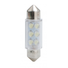 Obrázok pre LED Autožiarovka L023 - C5W 36mm 6LED 3mm , biela