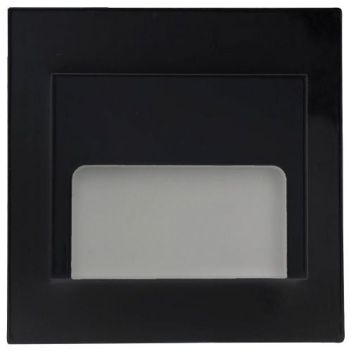 Obrázok pre Schodové svietidlo štvorcové ONTARIO - čierna , 1,5W , 12V , studená