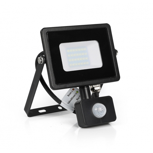 Obrázok pre PLATI LED reflektor 20W/1400lm , SLIM , so senzorom , Teplá biela