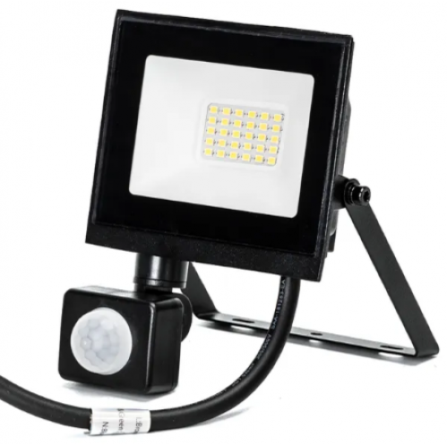 Obrázok pre LED reflektor 20W/1800lm , so senzorom , Studená biela